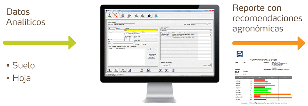 Datos analíticos son convertidos a recomendaciones agronómicas